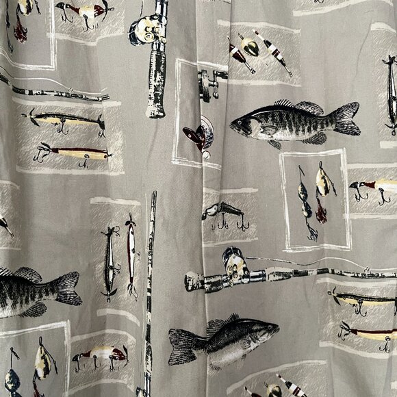 Woods & Water Outfitters Fishing Themed Button Up Long Sleeve Shirt NEW M - Picture 4 of 8